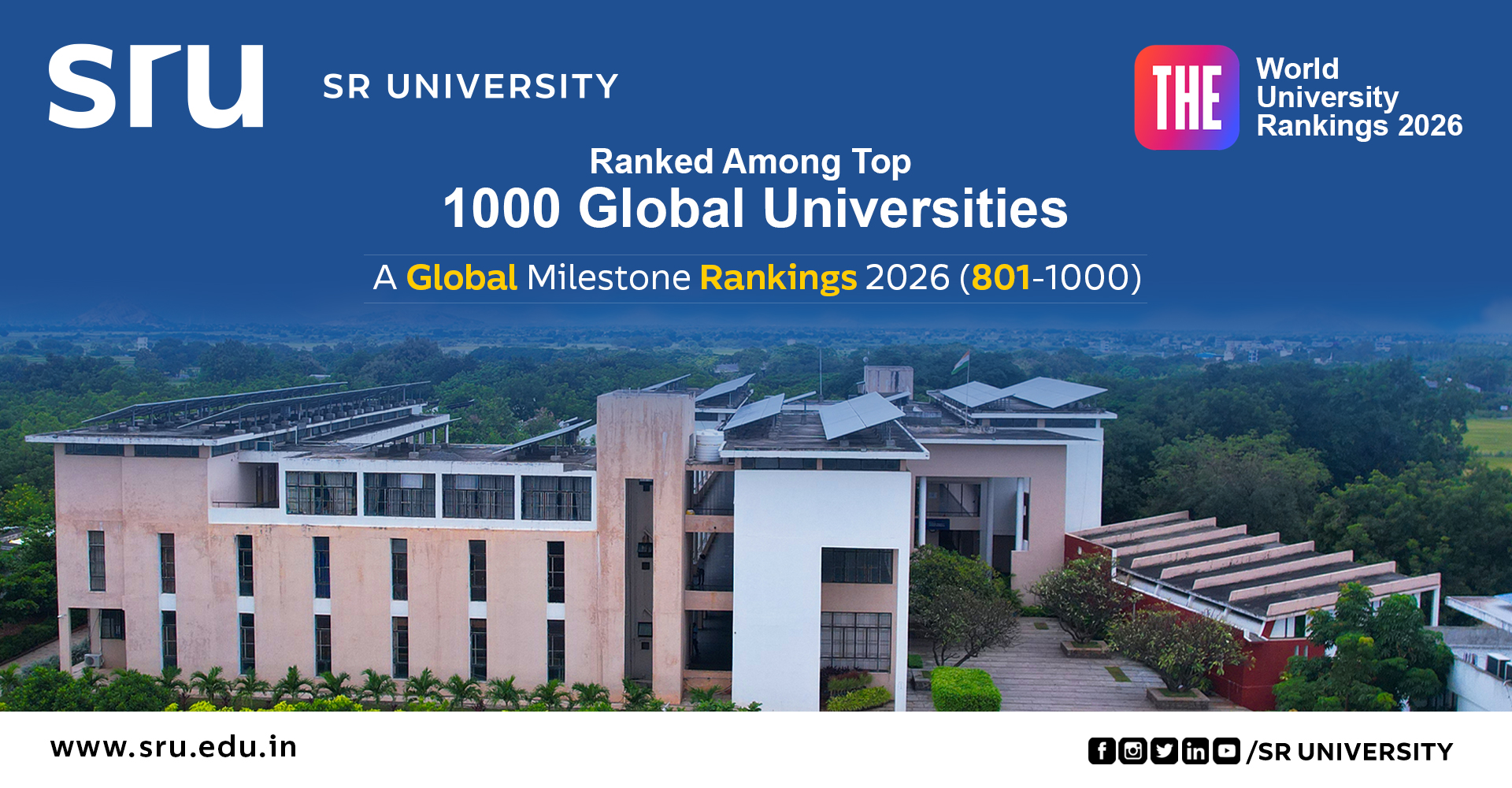 SR University Enters THE World University Rankings 2026